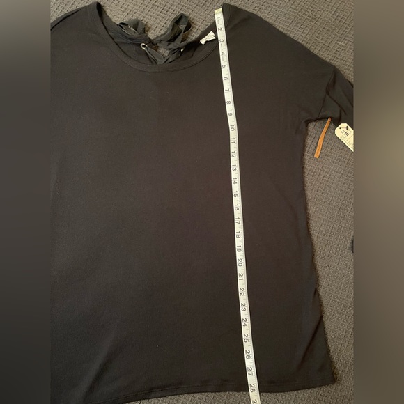 Garage Black Reversible Tunic Long Sleeve with Black Tie Ribbon - Picture 10 of 12